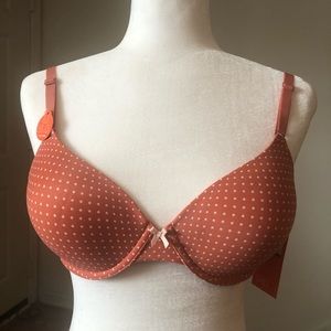 NWT Gilligan & O’Malley Polka Dot Convertible Bra 34D